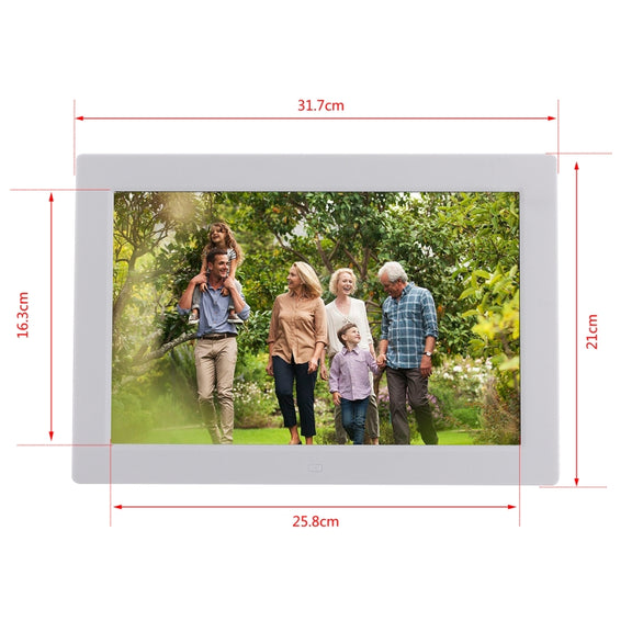 12.1 inch Digital Photo Frame with Holder & Remote Control, Allwinner F16 Program, Support SD /  MMC / USB Flash Disk(White)