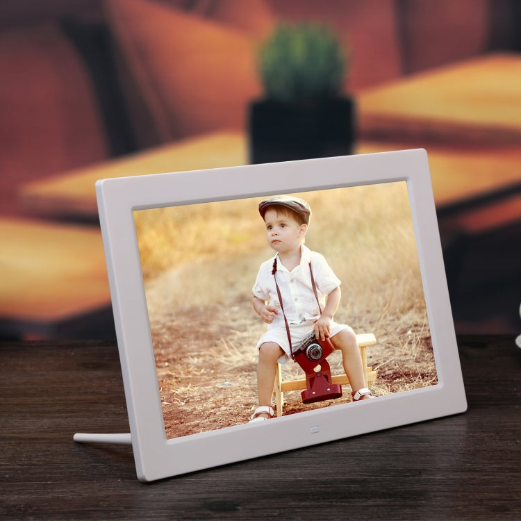 12.1 inch Digital Photo Frame with Holder & Remote Control, Allwinner F16 Program, Support SD /  MMC / USB Flash Disk(White)