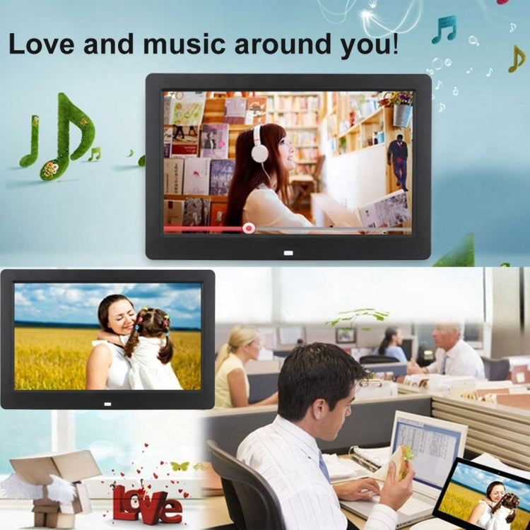 10.1 inch HD Wide Screen Digital Photo Frame with Holder & Remote Control, Allwinner E200, Alarm Clock / MP3 / MP4 / Movie Player(Black)
