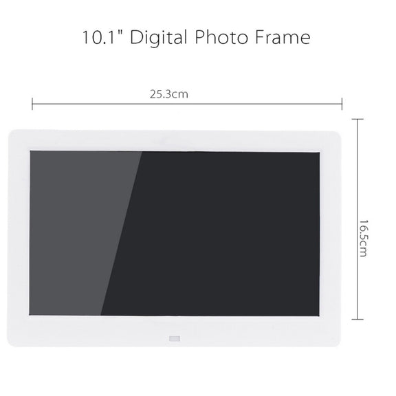 10.1 inch HD Wide Screen Digital Photo Frame with Holder & Remote Control, Allwinner E200, Alarm Clock / MP3 / MP4 / Movie Player(White)