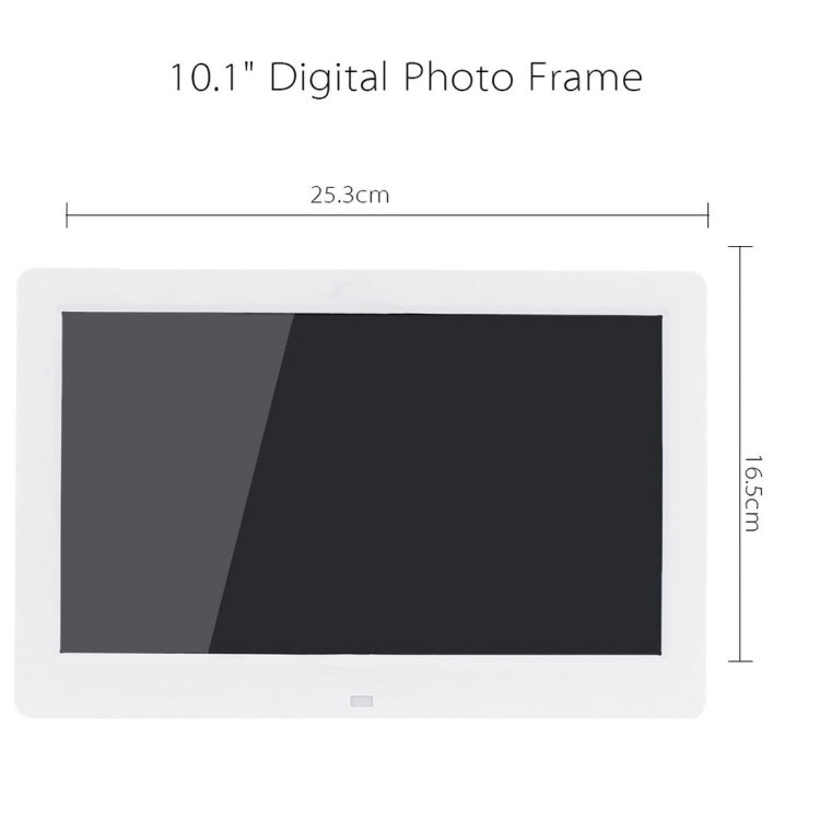 10.1 inch HD Wide Screen Digital Photo Frame with Holder & Remote Control, Allwinner E200, Alarm Clock / MP3 / MP4 / Movie Player(White)