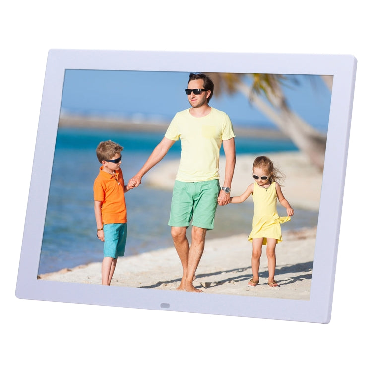 14 inch HD LED Screen Digital Photo Frame with Holder & Remote Control, Allwinner, Alarm Clock / MP3 / MP4 / Movie Player(White) - free shipping - PMC Jewellery - Order now!