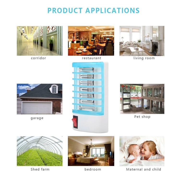 1W Efficient 4-LED Mosquito Killer Night Lamp, EU Plug, AC 220V(Blue) - Repellents by PMC TechLife | Online Shopping South Africa | PMC TechLife | Buy Now Pay Later Mobicred