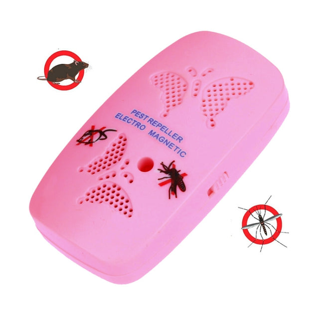 Ultrasonic Electronics Insecticide with Two Steps of Adjustable, Pink (US Plug)
