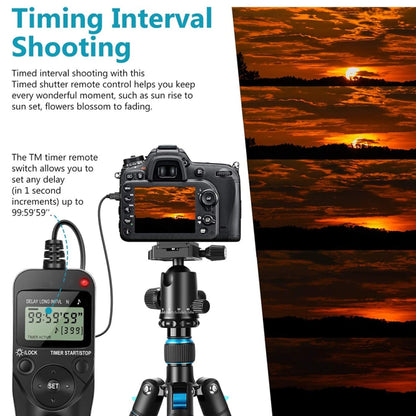 Aputure AP-TR3N LCD Timer Remote Cord for Nikon D5100，D3100, D7000, D5000, D90 - free shipping - PMC Jewellery - Order now!