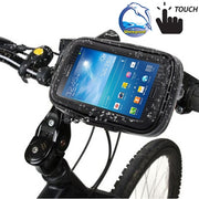 Bicycle Handlebar Mount Holder Water-resistant / Sand-proof / Snow-proof / Dirt-proof Zipper Touch Bag, Suitable for Galaxy Note III / N9000 & Mega 6.3 / i9200(Black)