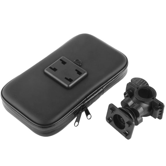 Bicycle Handlebar Mount Holder Water-resistant / Sand-proof / Snow-proof / Dirt-proof Zipper Touch Bag, Suitable for Galaxy Note III / N9000 & Mega 6.3 / i9200(Black)
