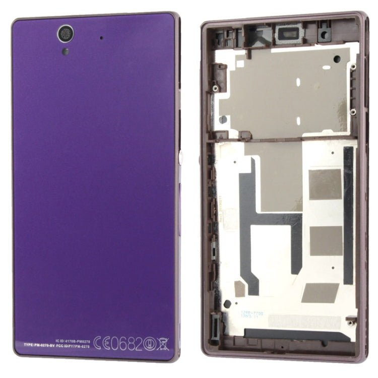 Middle Board + Battery Back Cover for Sony L36H (Purple) - free shipping - PMC TechLife - Order now!