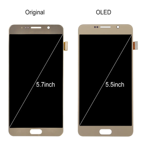 5.7 inch Original LCD Screen and Digitizer Full Assembly for Galaxy Note 5 / N9200, N920I, N920G, N920G/DS, N920T, N920A(Blue)