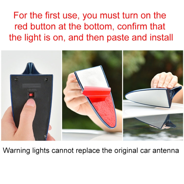 Solar Shark Fin High-positioned Alarm Light(Black) - Warning Lights by PMC TechLife | Online Shopping South Africa | PMC TechLife | Buy Now Pay Later Mobicred