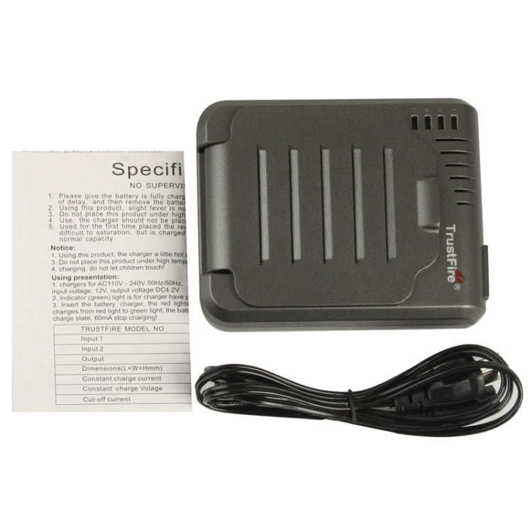 TR-003P4 TrustFire 1x4 Universal Cylindrical Li-ion Battery Charger for 10430/ 10440/ 14500/ 16340/ 17670/ 18500 - Charger & Converter by PMC TechLife | Online Shopping South Africa | PMC TechLife | Buy Now Pay Later Mobicred