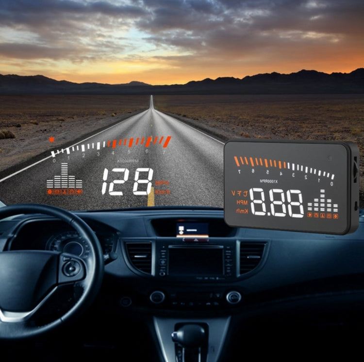 X5 HUD 3 inch Universal Multi Car Head Up Display with OBDII EOBD System, Light Sensors, Rotation Speed, Rotation Speed Unit, Unit Mark, Voltage, Water Temperature, Alarm mark(Black) - Head Up Display System by PMC TechLife | Online Shopping South Africa | PMC TechLife | Buy Now Pay Later Mobicred