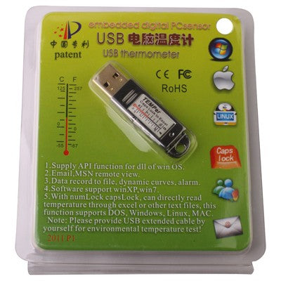 USB Thermometer / Embedded Digital PC Sensor, Temperature Range: -67 Degrees Fahrenheit to 257 Degrees Fahrenheit - free shipping - PMC TechLife - Order now!