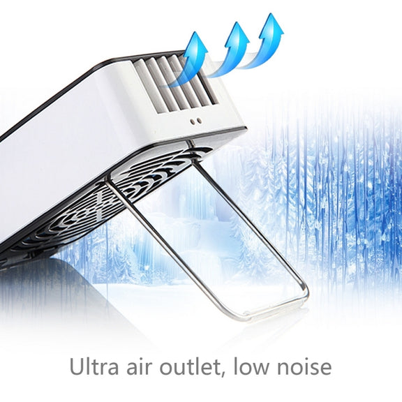 Hand-Held USB Air Condition Fan with Holder(Black)