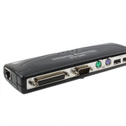 Hi-speed USB 2.0 Docking Station with 8 Ports (2xUSB 2.0 + PS2 Mouse + PS2 Keyboard + RS232 + DB25 + LAN + Upstream),Black(Black)