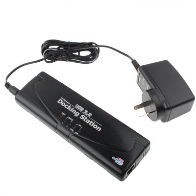 Hi-speed USB 2.0 Docking Station with 8 Ports (2xUSB 2.0 + PS2 Mouse + PS2 Keyboard + RS232 + DB25 + LAN + Upstream),Black(Black) - USB 2.0 HUB by PMC Jewellery | Online Shopping South Africa | PMC Jewellery | Buy Now Pay Later Mobicred