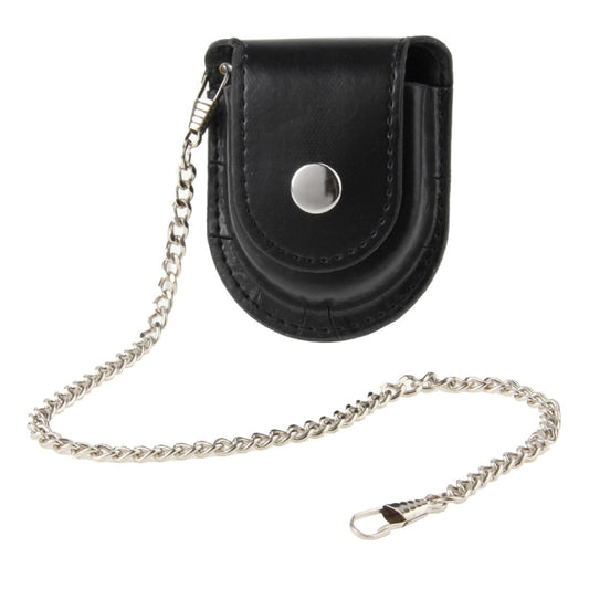 Retro Pocket Watch Holster / Leather Pouch / Belt Bag with Chain - free shipping - PMC Jewellery - Order now!