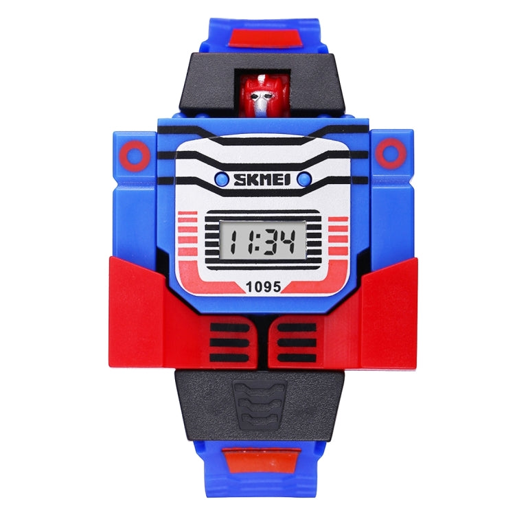 SKMEI Transformation Toy Shape Changing Removable Dial Digital Movement Children Watch with PU Plastic Cement Band(Dark Blue) - free shipping - PMC TechLife - Order now!