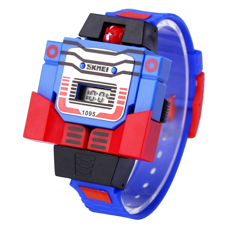 SKMEI Transformation Toy Shape Changing Removable Dial Digital Movement Children Watch with PU Plastic Cement Band(Dark Blue) - free shipping - PMC TechLife - Order now!