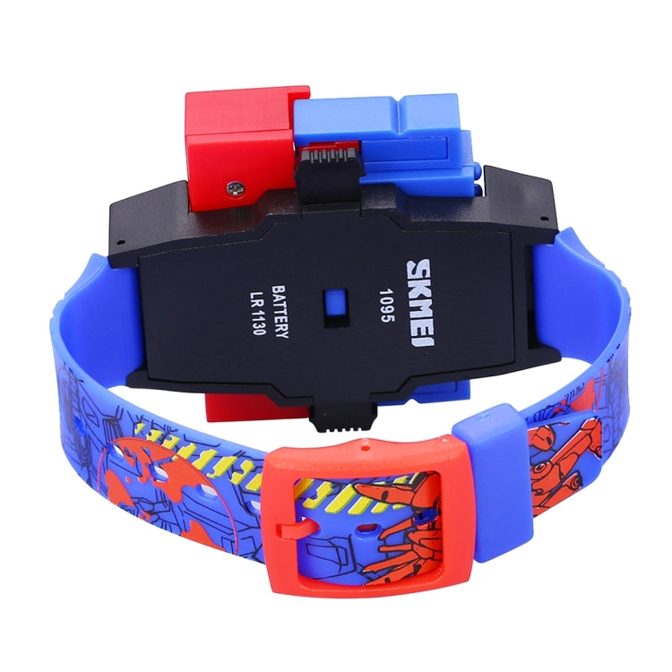 SKMEI Transformation Toy Shape Changing Removable Dial Digital Movement Children Watch with PU Plastic Cement Band(Dark Blue) - free shipping - PMC TechLife - Order now!