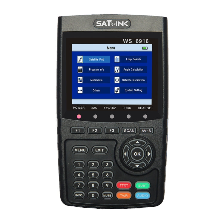 SATLINK WS6916 Digital Satellite Signal Finder Meter, 3.5 inch TFT LCD Screen, Support DVB-S / S2, MPEG-2 / MPEG-4(EU Plug) - Satellite Finder by PMC TechLife | Online Shopping South Africa | PMC TechLife | Buy Now Pay Later Mobicred