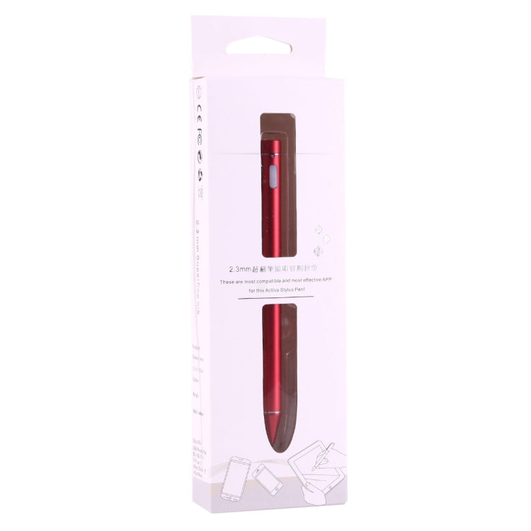 Universal Rechargeable Capacitive Touch Screen Stylus Pen with 2.3mm Superfine Metal Nib, For iPhone, iPad, Samsung, and Other Capacitive Touch Screen Smartphones or Tablet PC(Red) - free shipping - PMC Jewellery - Order now!