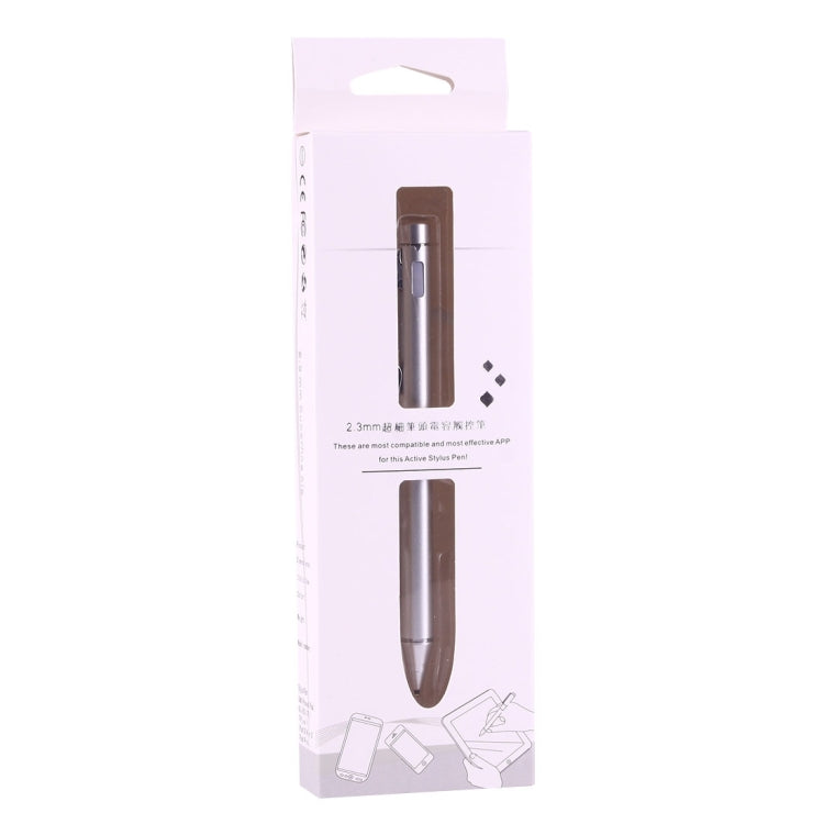 Universal Rechargeable Capacitive Touch Screen Stylus Pen with 2.3mm Superfine Metal Nib, For iPhone, iPad, Samsung, and Other Capacitive Touch Screen Smartphones or Tablet PC(Silver) - free shipping - PMC Jewellery - Order now!