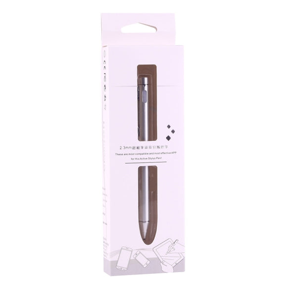Universal Rechargeable Capacitive Touch Screen Stylus Pen with 2.3mm Superfine Metal Nib, For iPhone, iPad, Samsung, and Other Capacitive Touch Screen Smartphones or Tablet PC(Silver)