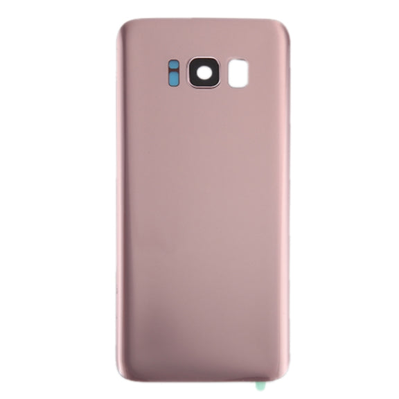For Galaxy S8 / G950 Battery Back Cover with Camera Lens Cover & Adhesive (Rose Gold)