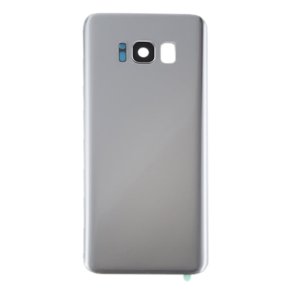 For Galaxy S8+ / G955 Battery Back Cover with Camera Lens Cover & Adhesive (Silver)