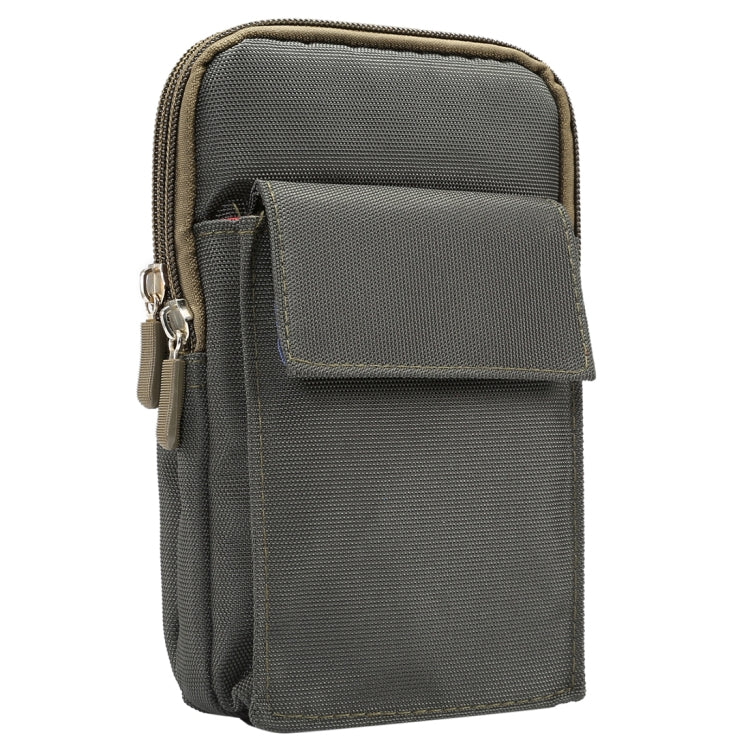 6.4 inch and Below Universal Polyester Men Vertical Style Case Shoulder Carrying Bag with Belt Hole & Climbing Buckle, For iPhone, Samsung, Sony, Huawei, Meizu, Lenovo, ASUS, Oneplus, Xiaomi, Cubot, Ulefone, Letv, DOOGEE, Vkworld, and other (Army Green)