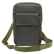6.4 inch and Below Universal Polyester Men Vertical Style Case Shoulder Carrying Bag with Belt Hole & Climbing Buckle, For iPhone, Samsung, Sony, Huawei, Meizu, Lenovo, ASUS, Oneplus, Xiaomi, Cubot, Ulefone, Letv, DOOGEE, Vkworld, and other (Army Green)
