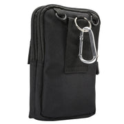 6.4 inch and Below Universal Polyester Men Vertical Style Case Shoulder Carrying Bag with Belt Hole & Climbing Buckle, For iPhone, Samsung, Sony, Huawei, Meizu, Lenovo, ASUS, Oneplus, Xiaomi, Cubot, Ulefone, Letv, DOOGEE, Vkworld, and other (Black)