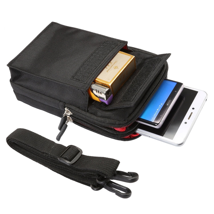 6.4 inch and Below Universal Polyester Men Vertical Style Case Shoulder Carrying Bag with Belt Hole & Climbing Buckle, For iPhone, Samsung, Sony, Huawei, Meizu, Lenovo, ASUS, Oneplus, Xiaomi, Cubot, Ulefone, Letv, DOOGEE, Vkworld, and other (Black) - More iPhone Cases by PMC TechLife | Online Shopping South Africa | PMC TechLife | Buy Now Pay Later Mobicred