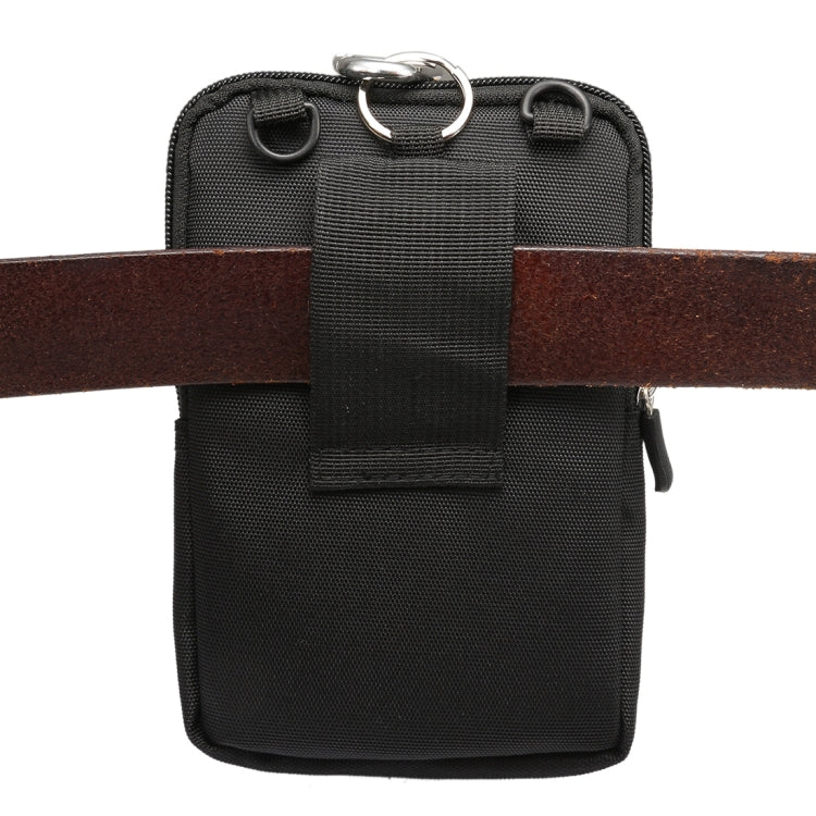 6.4 inch and Below Universal Polyester Men Vertical Style Case Shoulder Carrying Bag with Belt Hole & Climbing Buckle, For iPhone, Samsung, Sony, Huawei, Meizu, Lenovo, ASUS, Oneplus, Xiaomi, Cubot, Ulefone, Letv, DOOGEE, Vkworld, and other (Black) - More iPhone Cases by PMC TechLife | Online Shopping South Africa | PMC TechLife | Buy Now Pay Later Mobicred