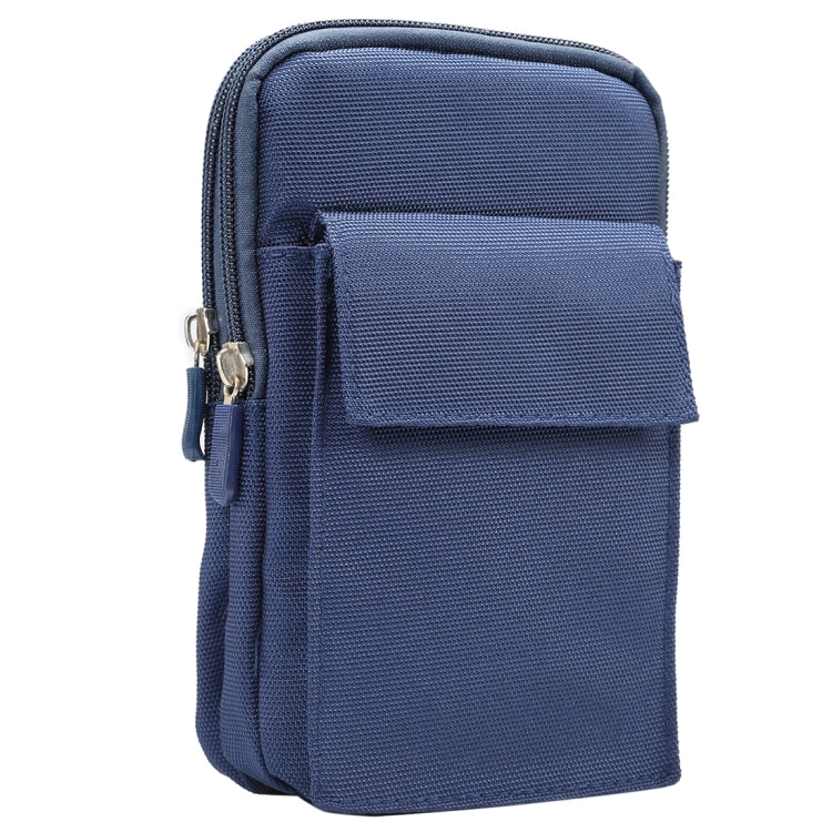 6.4 inch and Below Universal Polyester Men Vertical Style Case Shoulder Carrying Bag with Belt Hole & Climbing Buckle, For iPhone, Samsung, Sony, Huawei, Meizu, Lenovo, ASUS, Oneplus, Xiaomi, Cubot, Ulefone, Letv, DOOGEE, Vkworld, and other (Dark Blue) - More iPhone Cases by PMC TechLife | Online Shopping South Africa | PMC TechLife | Buy Now Pay Later Mobicred