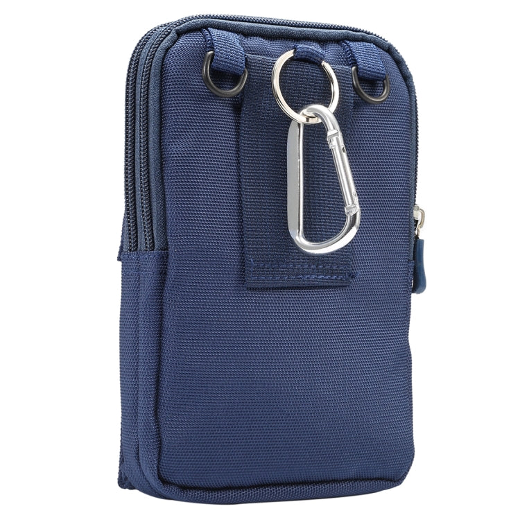 6.4 inch and Below Universal Polyester Men Vertical Style Case Shoulder Carrying Bag with Belt Hole & Climbing Buckle, For iPhone, Samsung, Sony, Huawei, Meizu, Lenovo, ASUS, Oneplus, Xiaomi, Cubot, Ulefone, Letv, DOOGEE, Vkworld, and other (Dark Blue) - More iPhone Cases by PMC TechLife | Online Shopping South Africa | PMC TechLife | Buy Now Pay Later Mobicred