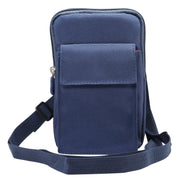 6.4 inch and Below Universal Polyester Men Vertical Style Case Shoulder Carrying Bag with Belt Hole & Climbing Buckle, For iPhone, Samsung, Sony, Huawei, Meizu, Lenovo, ASUS, Oneplus, Xiaomi, Cubot, Ulefone, Letv, DOOGEE, Vkworld, and other (Dark Blue)