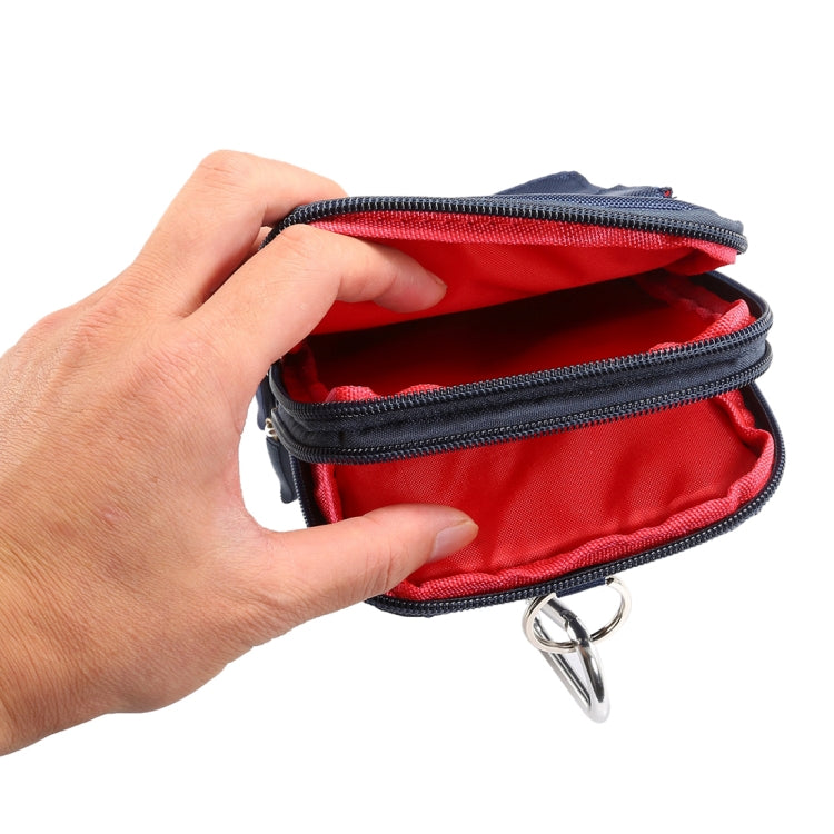 6.4 inch and Below Universal Polyester Men Vertical Style Case Shoulder Carrying Bag with Belt Hole & Climbing Buckle, For iPhone, Samsung, Sony, Huawei, Meizu, Lenovo, ASUS, Oneplus, Xiaomi, Cubot, Ulefone, Letv, DOOGEE, Vkworld, and other (Dark Blue) - More iPhone Cases by PMC TechLife | Online Shopping South Africa | PMC TechLife | Buy Now Pay Later Mobicred
