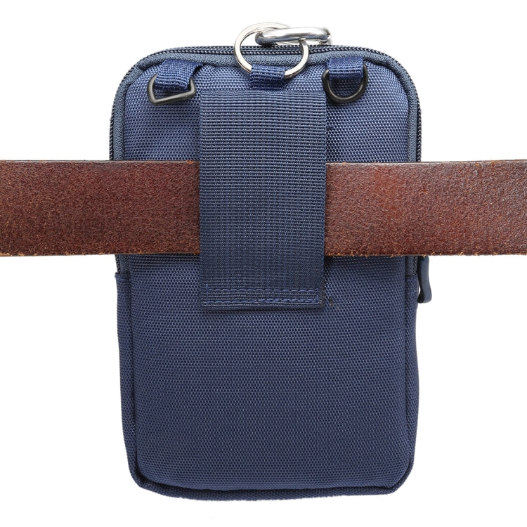 6.4 inch and Below Universal Polyester Men Vertical Style Case Shoulder Carrying Bag with Belt Hole & Climbing Buckle, For iPhone, Samsung, Sony, Huawei, Meizu, Lenovo, ASUS, Oneplus, Xiaomi, Cubot, Ulefone, Letv, DOOGEE, Vkworld, and other (Dark Blue) - More iPhone Cases by PMC TechLife | Online Shopping South Africa | PMC TechLife | Buy Now Pay Later Mobicred