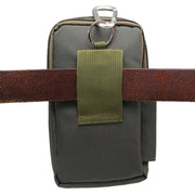 7 inch and Below Universal Polyester Men Vertical Style Case Waist Bag with Belt Hole & Climbing Buckle, For iPhone, Samsung, Sony, Huawei, Meizu, Lenovo, ASUS, Oneplus, Xiaomi, Cubot, Ulefone, Letv, DOOGEE, Vkworld, and other (Army Green)