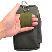 7 inch and Below Universal Polyester Men Vertical Style Case Waist Bag with Belt Hole & Climbing Buckle, For iPhone, Samsung, Sony, Huawei, Meizu, Lenovo, ASUS, Oneplus, Xiaomi, Cubot, Ulefone, Letv, DOOGEE, Vkworld, and other (Army Green)