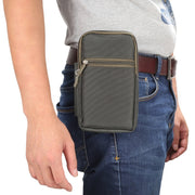 7 inch and Below Universal Polyester Men Vertical Style Case Waist Bag with Belt Hole & Climbing Buckle, For iPhone, Samsung, Sony, Huawei, Meizu, Lenovo, ASUS, Oneplus, Xiaomi, Cubot, Ulefone, Letv, DOOGEE, Vkworld, and other (Army Green)