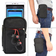 7 inch and Below Universal Polyester Men Vertical Style Case Waist Bag with Belt Hole & Climbing Buckle, For iPhone, Samsung, Sony, Huawei, Meizu, Lenovo, ASUS, Oneplus, Xiaomi, Cubot, Ulefone, Letv, DOOGEE, Vkworld, and other (Black) - More iPhone Cases by PMC TechLife | Online Shopping South Africa | PMC TechLife | Buy Now Pay Later Mobicred