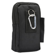 7 inch and Below Universal Polyester Men Vertical Style Case Waist Bag with Belt Hole & Climbing Buckle, For iPhone, Samsung, Sony, Huawei, Meizu, Lenovo, ASUS, Oneplus, Xiaomi, Cubot, Ulefone, Letv, DOOGEE, Vkworld, and other (Black)