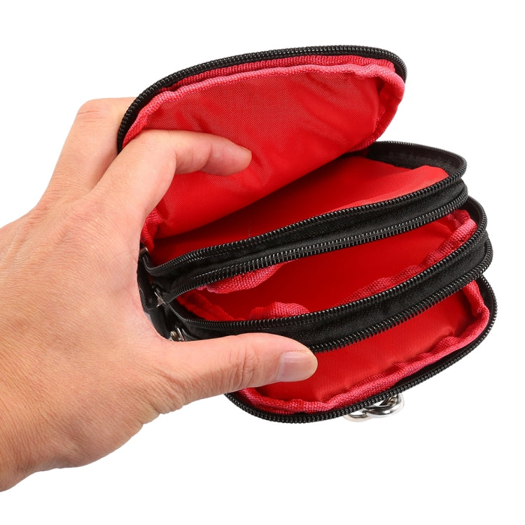 7 inch and Below Universal Polyester Men Vertical Style Case Waist Bag with Belt Hole & Climbing Buckle, For iPhone, Samsung, Sony, Huawei, Meizu, Lenovo, ASUS, Oneplus, Xiaomi, Cubot, Ulefone, Letv, DOOGEE, Vkworld, and other (Black)