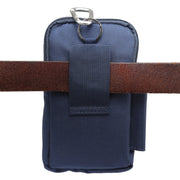 7 inch and Below Universal Polyester Men Vertical Style Case Waist Bag with Belt Hole & Climbing Buckle, For iPhone, Samsung, Sony, Huawei, Meizu, Lenovo, ASUS, Oneplus, Xiaomi, Cubot, Ulefone, Letv, DOOGEE, Vkworld, and other (Dark Blue)
