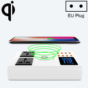 YC-CDA10W 10W Multi Port USB Intelligent Digital Display Fast Charging Wireless Charger, EU Plug