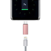 8 Pin Female to USB-C / Type-C Male Metal Shell Adapter, For Galaxy S8 & S8 + / LG G6 / Huawei P10 & P10 Plus / Oneplus 5 / Xiaomi Mi6 & Max 2 and other Smartphones(Rose Gold)