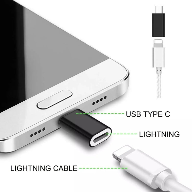 8 Pin Female to USB-C / Type-C Male Metal Shell Adapter, For Galaxy S8 & S8 + / LG G6 / Huawei P10 & P10 Plus / Oneplus 5 / Xiaomi Mi6 & Max 2 and other Smartphones(Rose Gold)